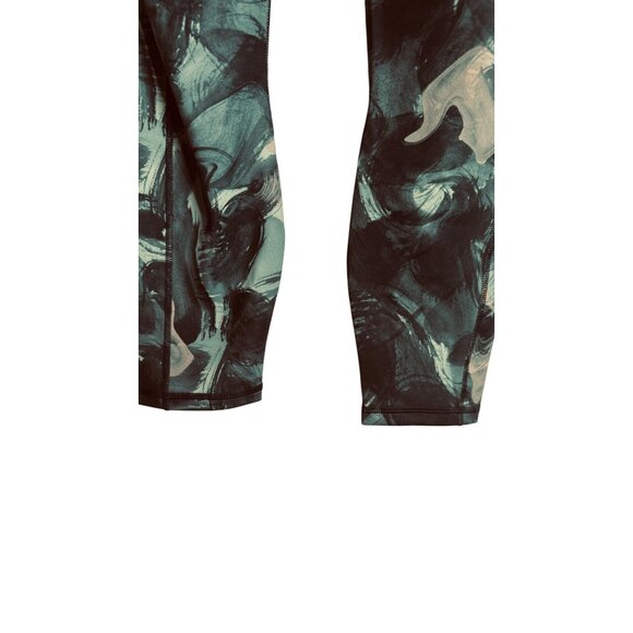 NWT Fabletics 7/8 Green, Black, Beige Powerhold Moisture-Wicking Leggings - Picture 6 of 12